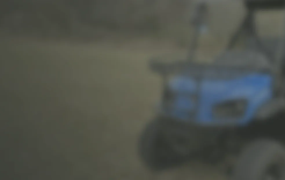 Blurry golf cart